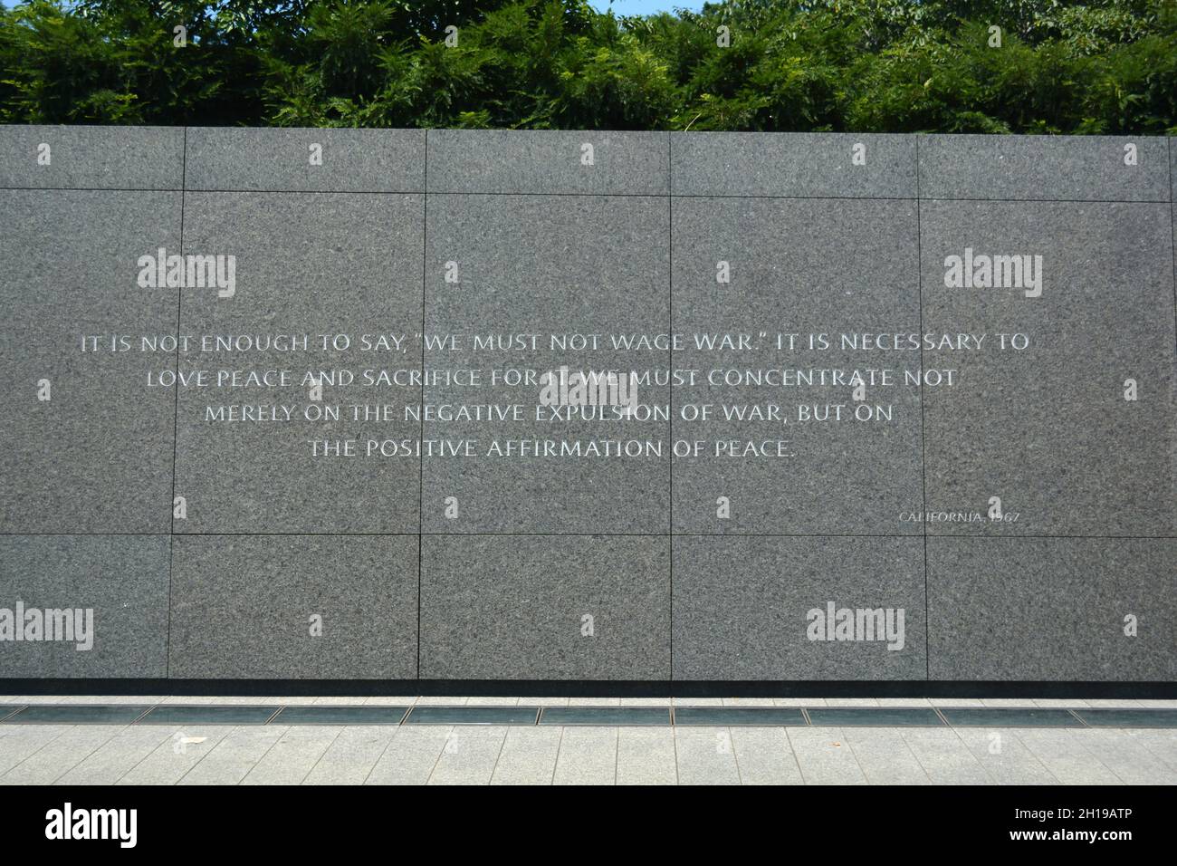 Monumento Nacional Martin Luther King Jr. En Washington DC, EE.UU. - 10.07.2018 Foto de stock