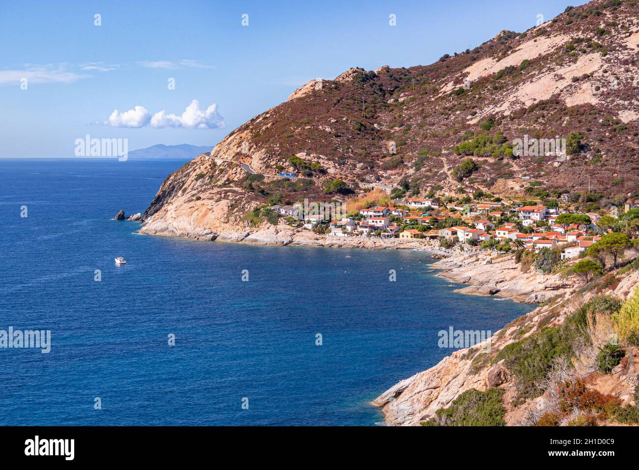 Pareti playa, una pequeña bahía natural, situado cerca de Capoliveri, Isola D' Elba (Isla de Elba), Toscana (Toscana), Italia Foto de stock