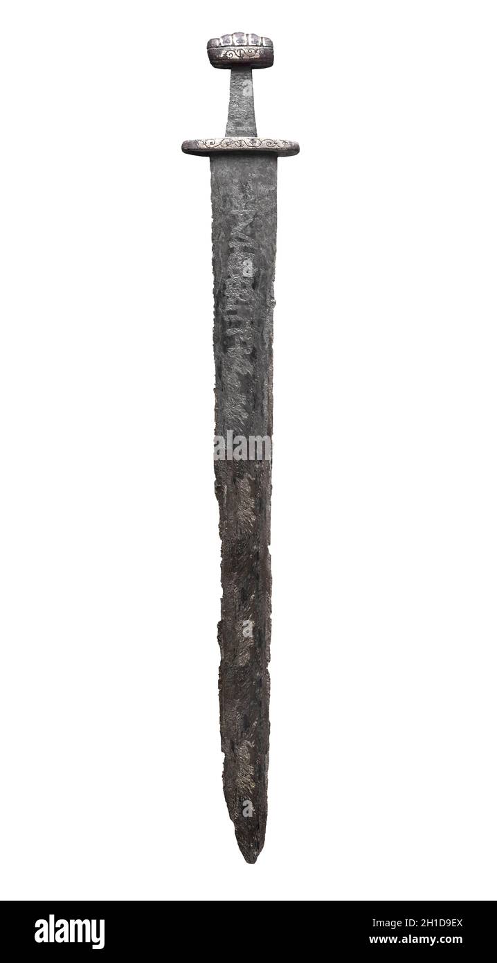 Espada Viking de Limerick. Museo Nacional de Arqueología de Irlanda Foto de stock