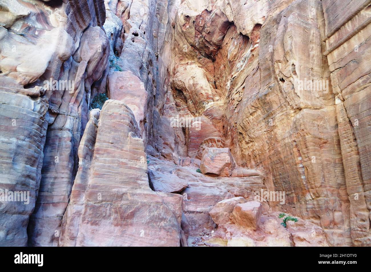 Felsformationen Petra, Jordanien Foto de stock