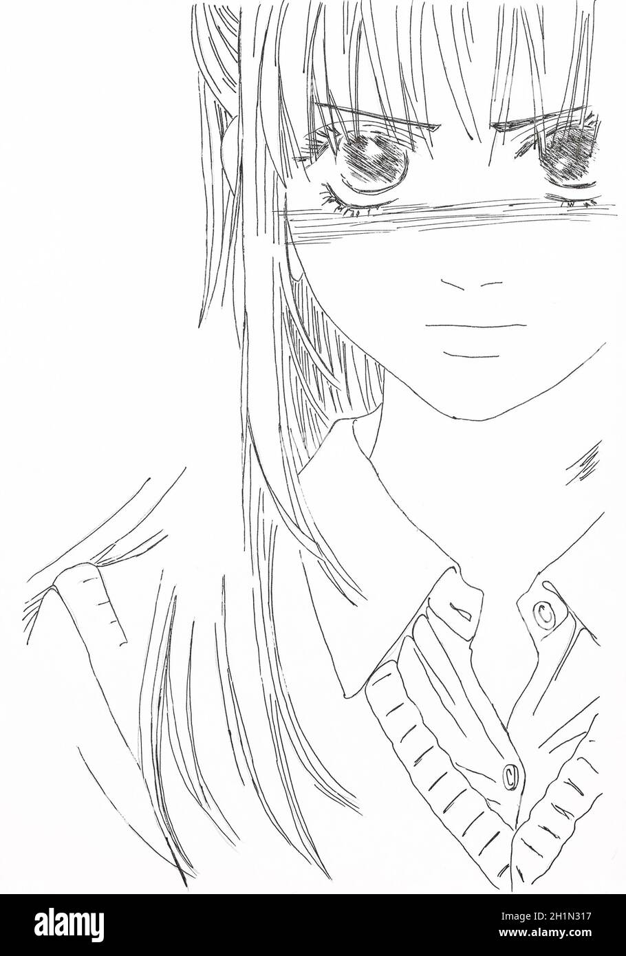 Dibujo en el estilo del anime. Imagen de una chica en la imagen en el estilo del anime japonés Fotografía de stock - Alamy Dibujo en el estilo del anime. Imagen de una chica en la imagen en el estilo del anime japonés Fotografía de stock - Alamy