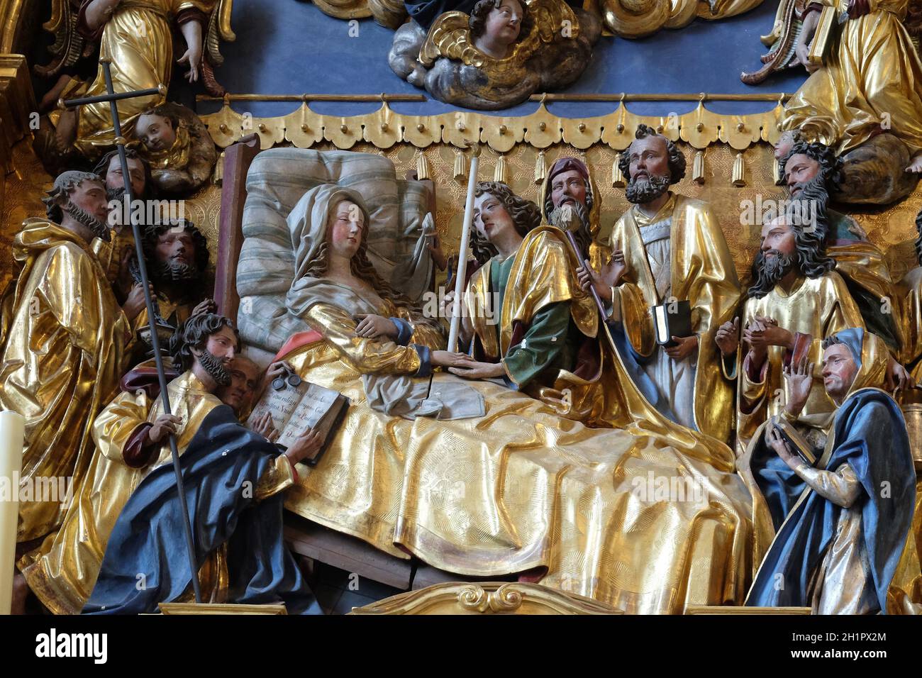 La muerte de la Virgen María, la asunción de la Virgen María en el