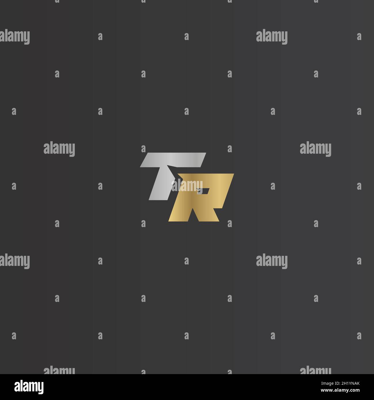 Letra inicial logotipo RT, TR, T y R Ilustración del Vector