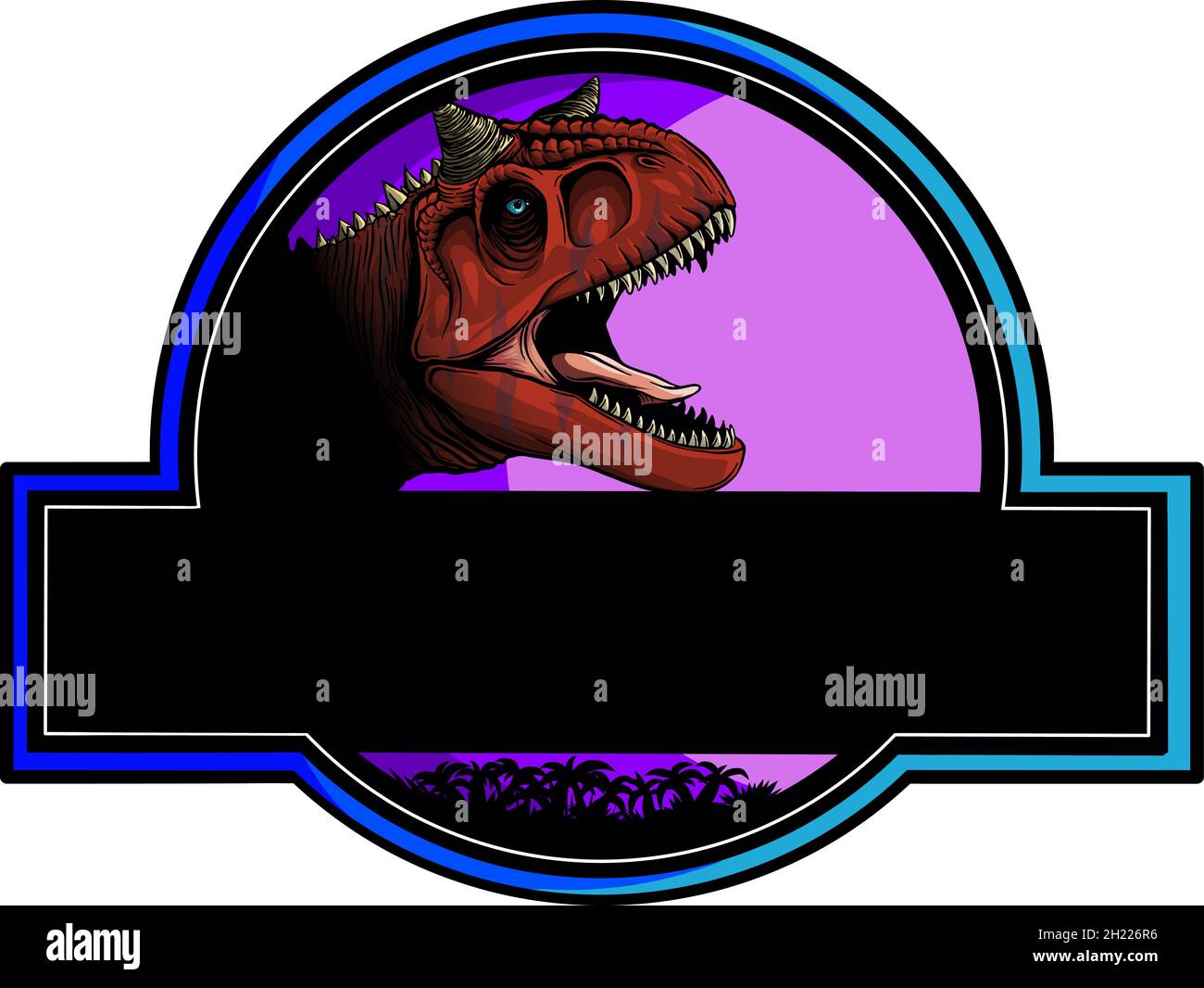 Ilustración vectorial del logotipo de World of Dinosaurs Ilustración del Vector