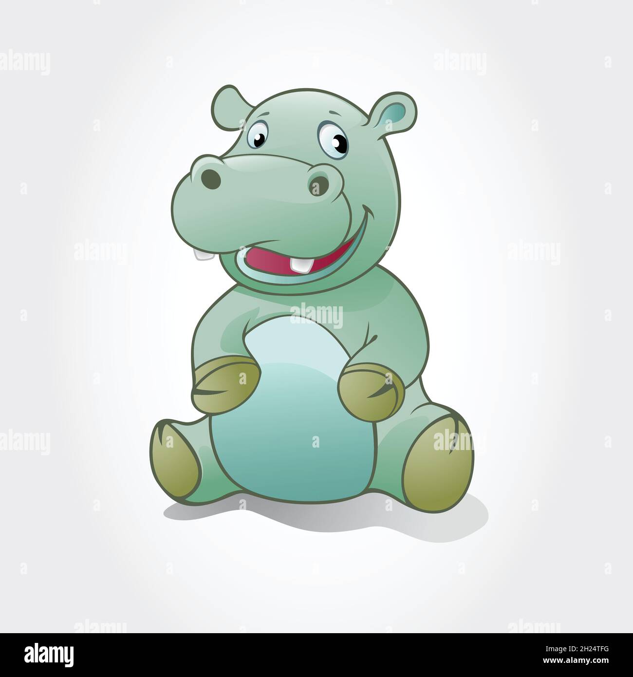 Este es un personaje de dibujos animados de hipo bebé. Ilustración