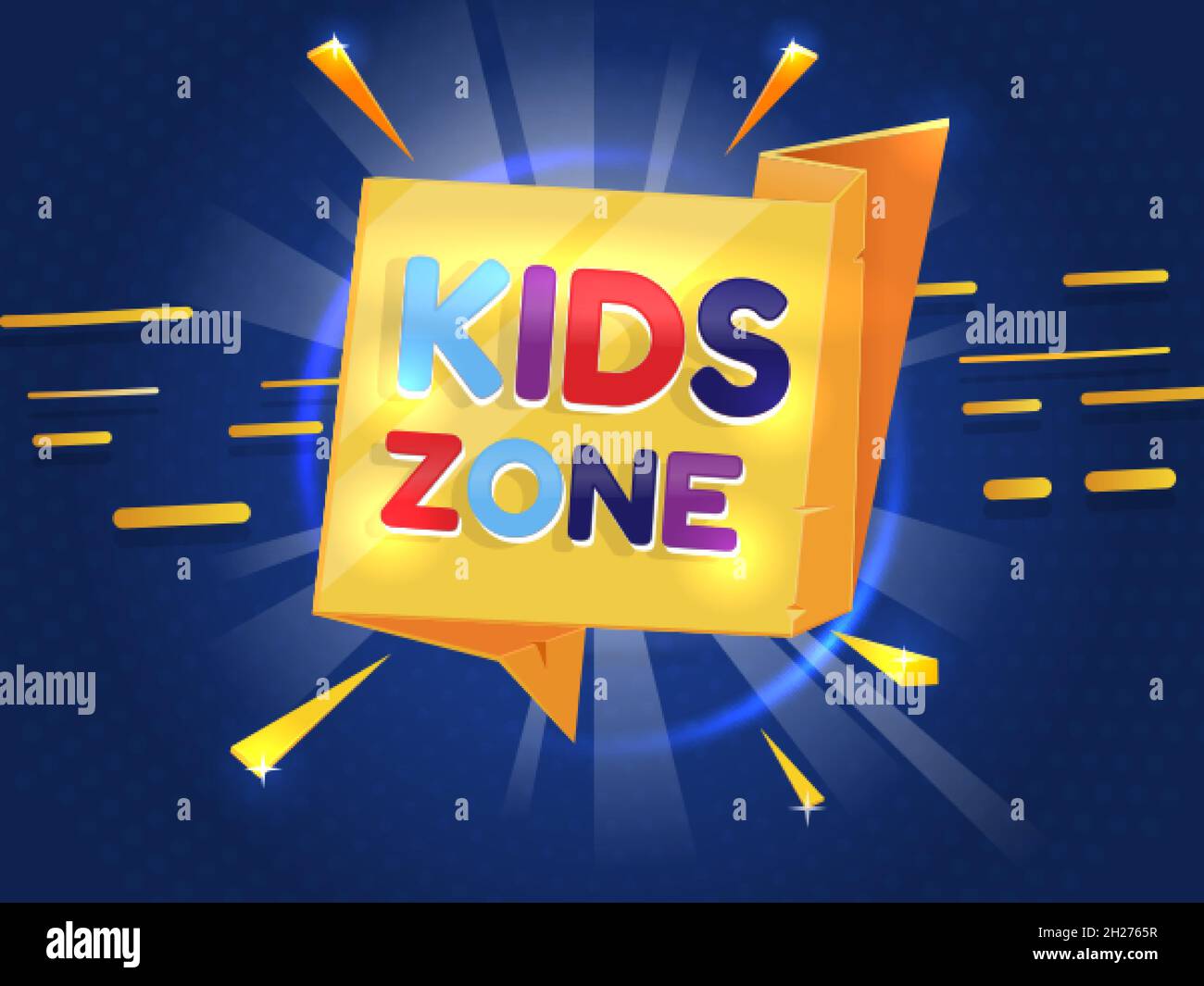 Banner de la habitación de los niños. Etiqueta de patio de juegos para