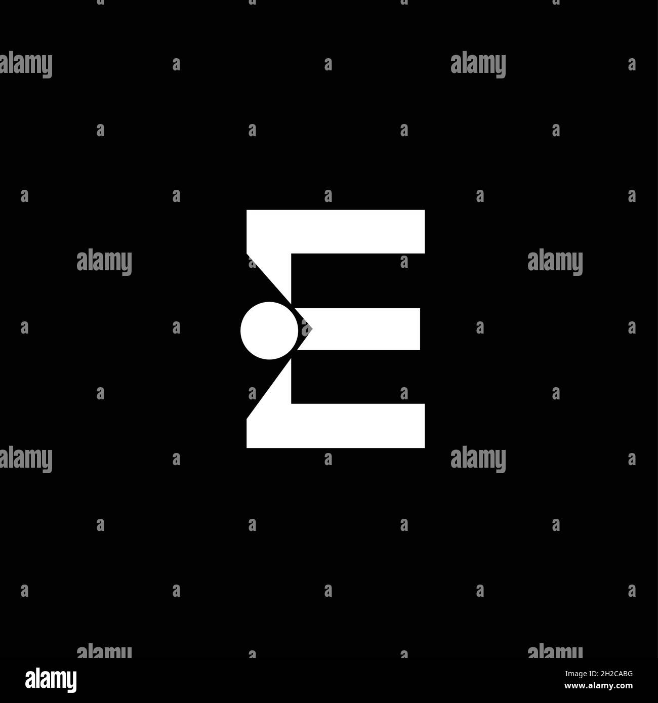 Logo de la letra e electricidad fotografías e imágenes de alta