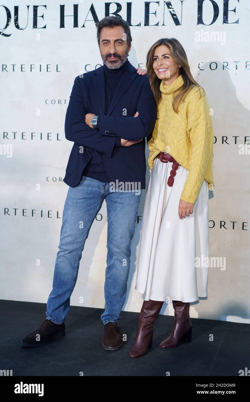 Nuria Roca (R) y Juan del Val (L) presentan la nueva campaña de Cortefiel  en Madrid. (Foto de Atilano Garcia / SOPA Images/Sipa USA Fotografía de  stock - Alamy