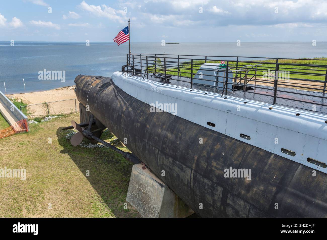 Submarino USS Drum en el Battleship Memorial Park en Mobile, Alabama Foto de stock