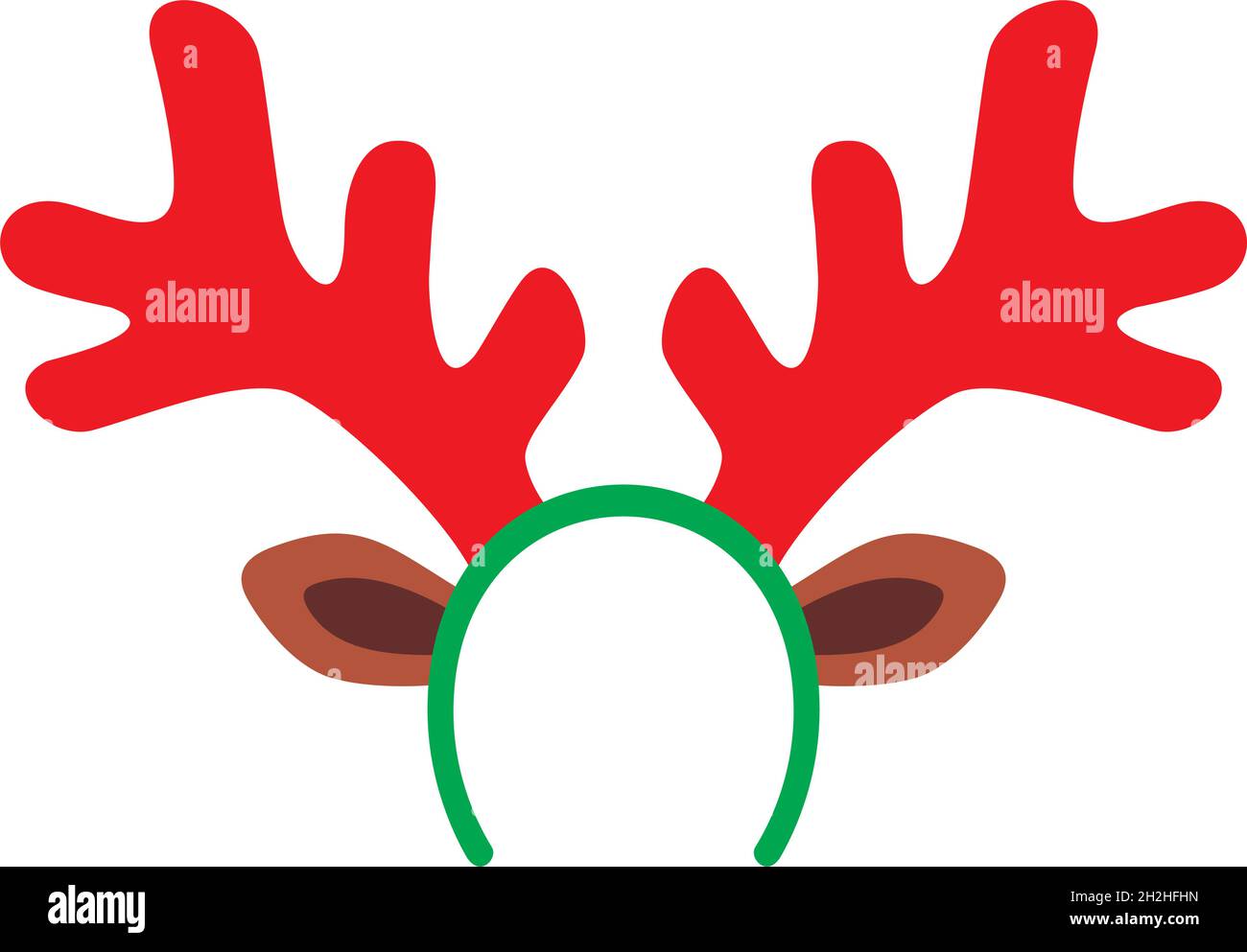 Gracioso cuernos de renos de Navidad vectores ilustración Imagen Vector de  stock - Alamy
