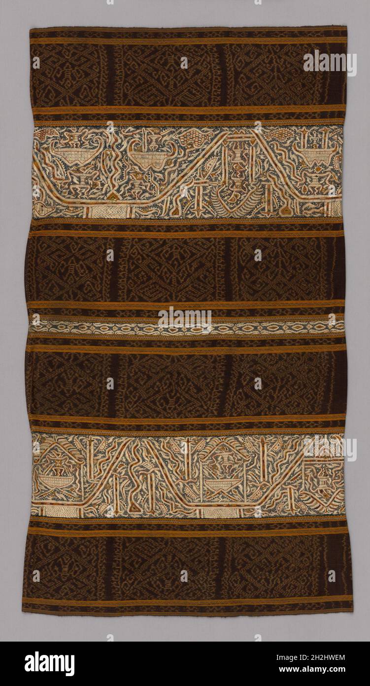 Falda Ceremonial de mujer (tapis), Sumatra, siglo 19th. Foto de stock