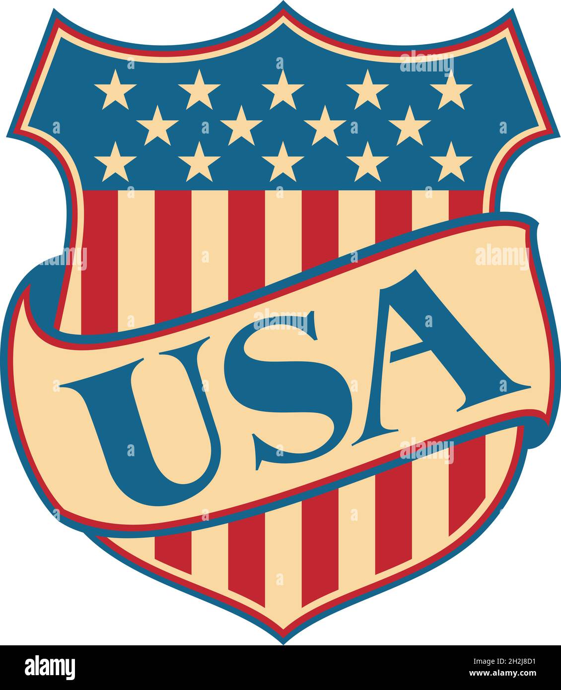 Escudo DE ESTADOS UNIDOS de AMÉRICA (símbolo patriótico Imagen Vector