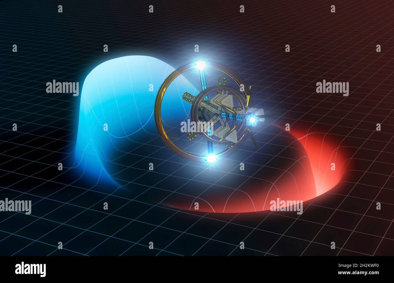 Obra de arte de un Space Warp Drive Foto de stock