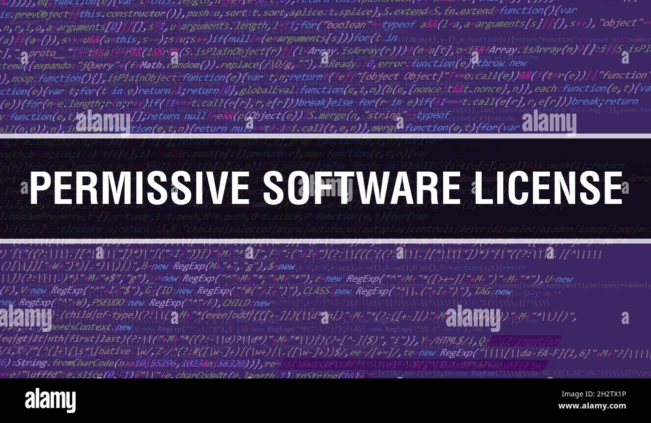 Licencia de software permisiva con código binario de Abstract Technology Background.Digital
