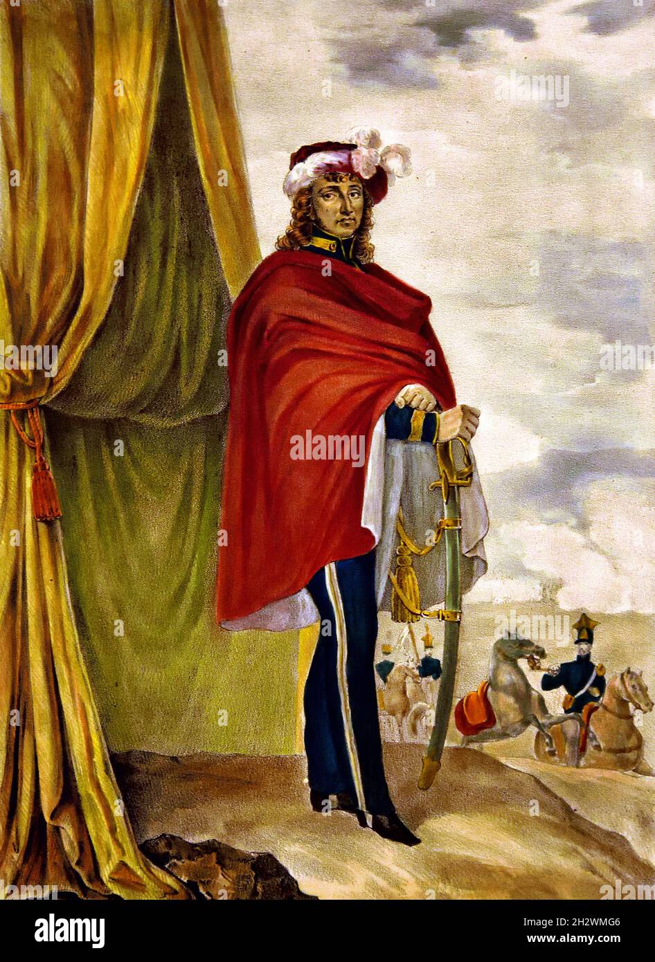 Retrato de Joachim Murat ( 1767-1815) Rey de Nápoles, Nápoles, Napoleón, Napoleón Bonaparte, (1769-1821), Napoleón I, emperador francés, Francia. Foto de stock