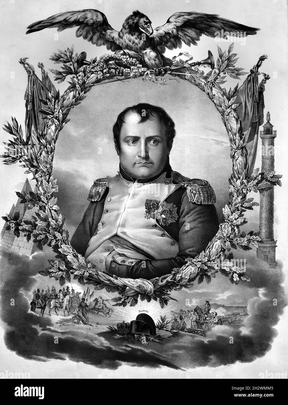 Napoleón Victorioso, Napoleón Bonaparte, (1769–1821), Napoleón I, emperador francés, Francia. Foto de stock