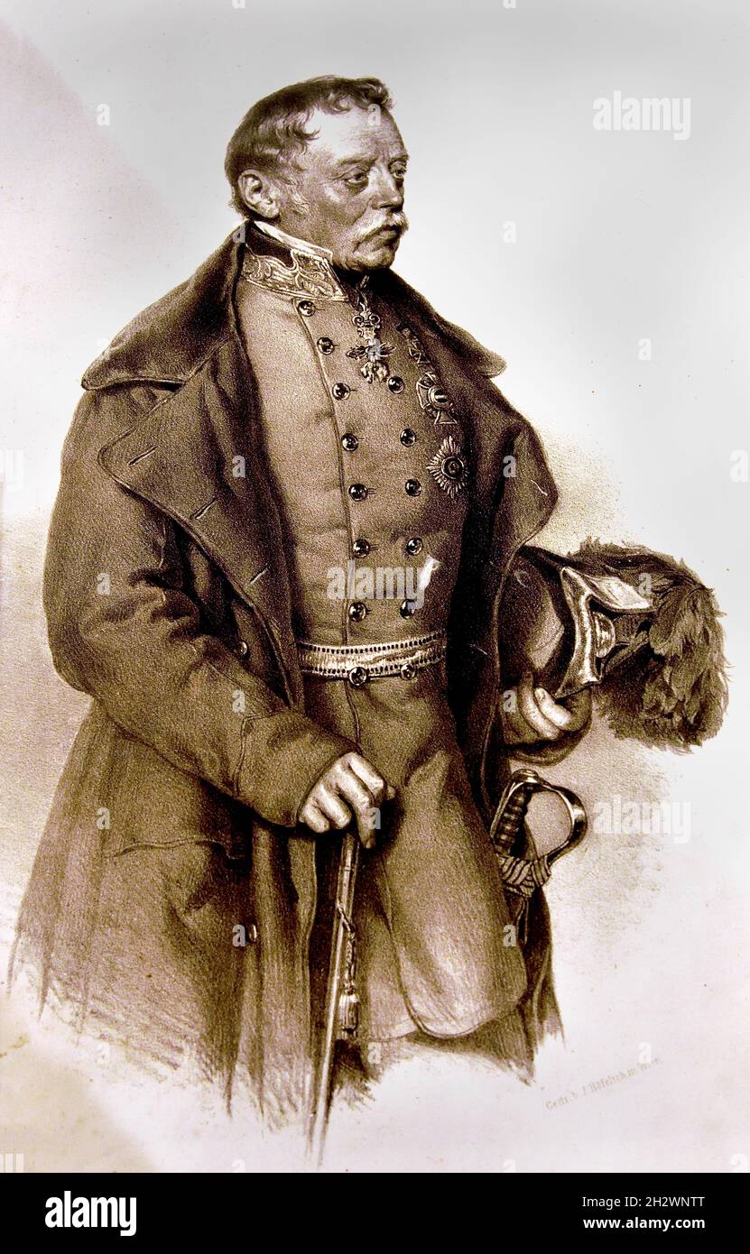 Johann Joseph Wenzel Conde Radetzky 1766-1858 Gobernador de los territorios venecianos Lombardo a mediados de 1800s ( Unificación y creación del Reino de Italia.) Foto de stock