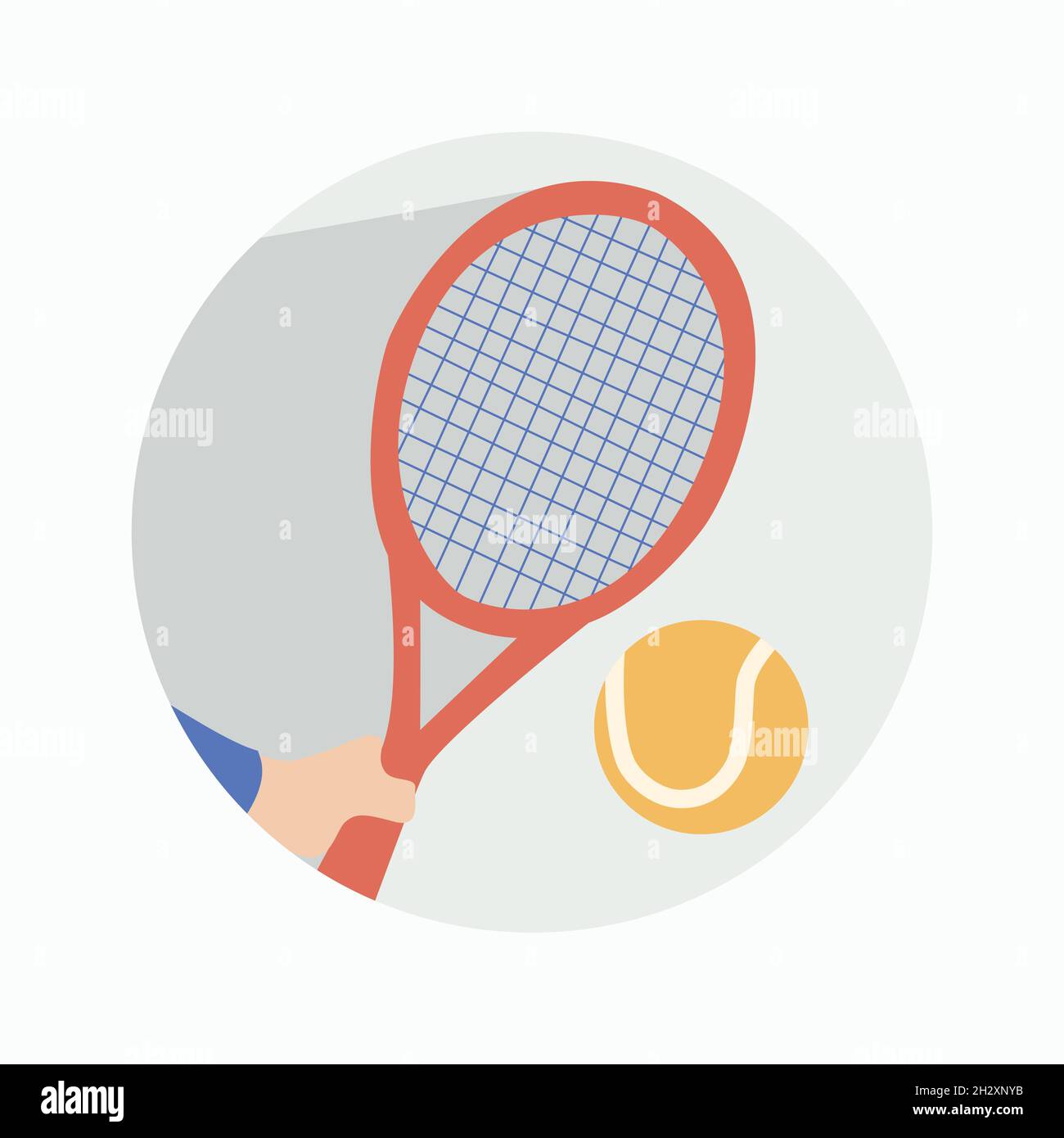 Tenis. Deporte. Portada de Lo más destacado en las redes sociales.  Ilustración vectorial Imagen Vector de stock - Alamy