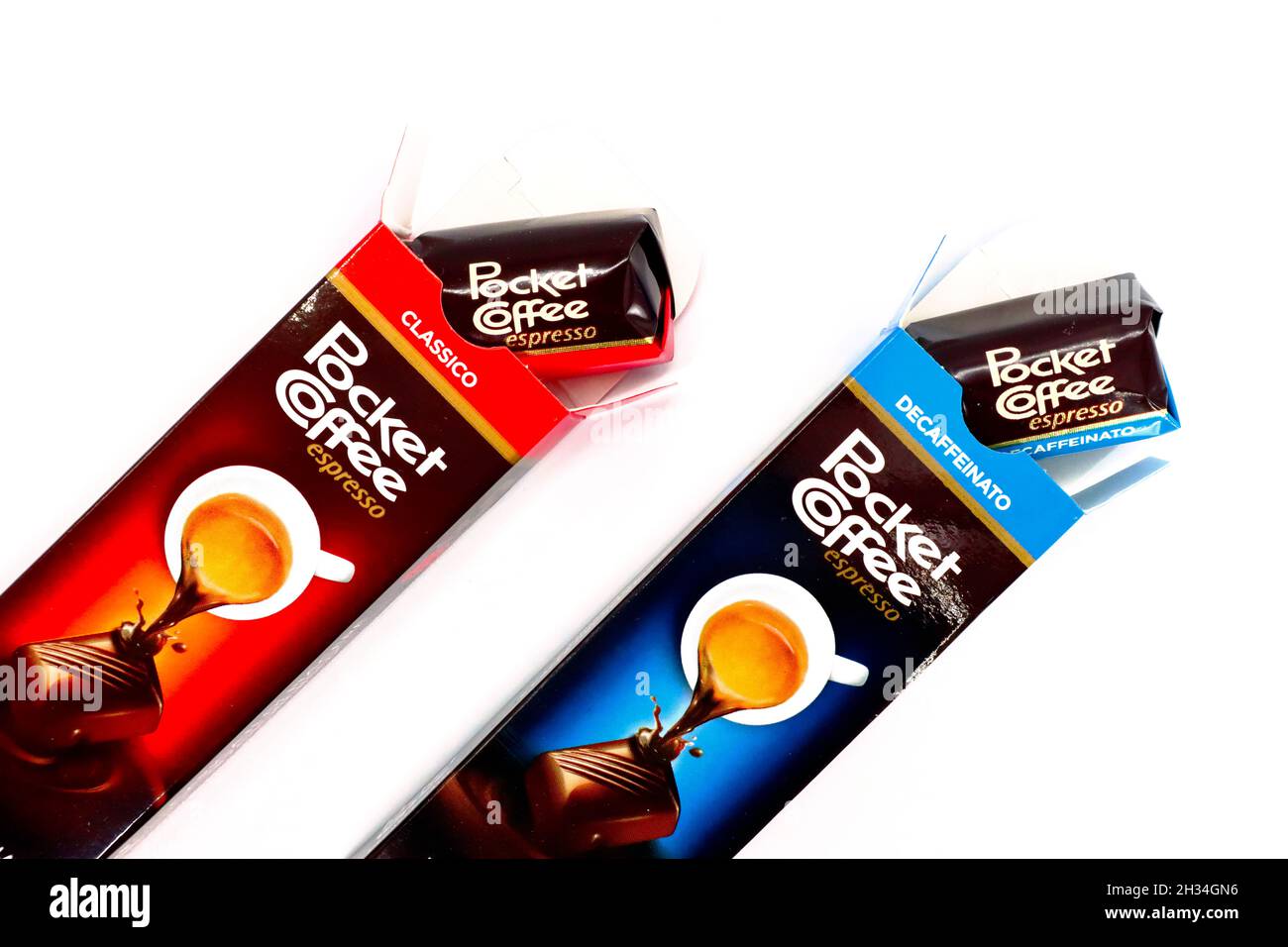 Pocket Coffee Classic y Espresso descafeinado. Pocket Coffee es una