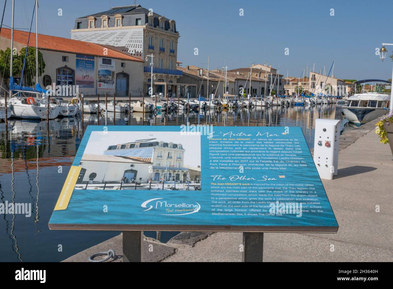 El puerto de Marseillan en el Étang de Thau, Francia Foto de stock