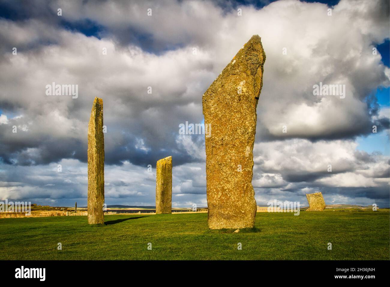 Las Piedras Permanentes de Stenness, Orkney. Foto de stock