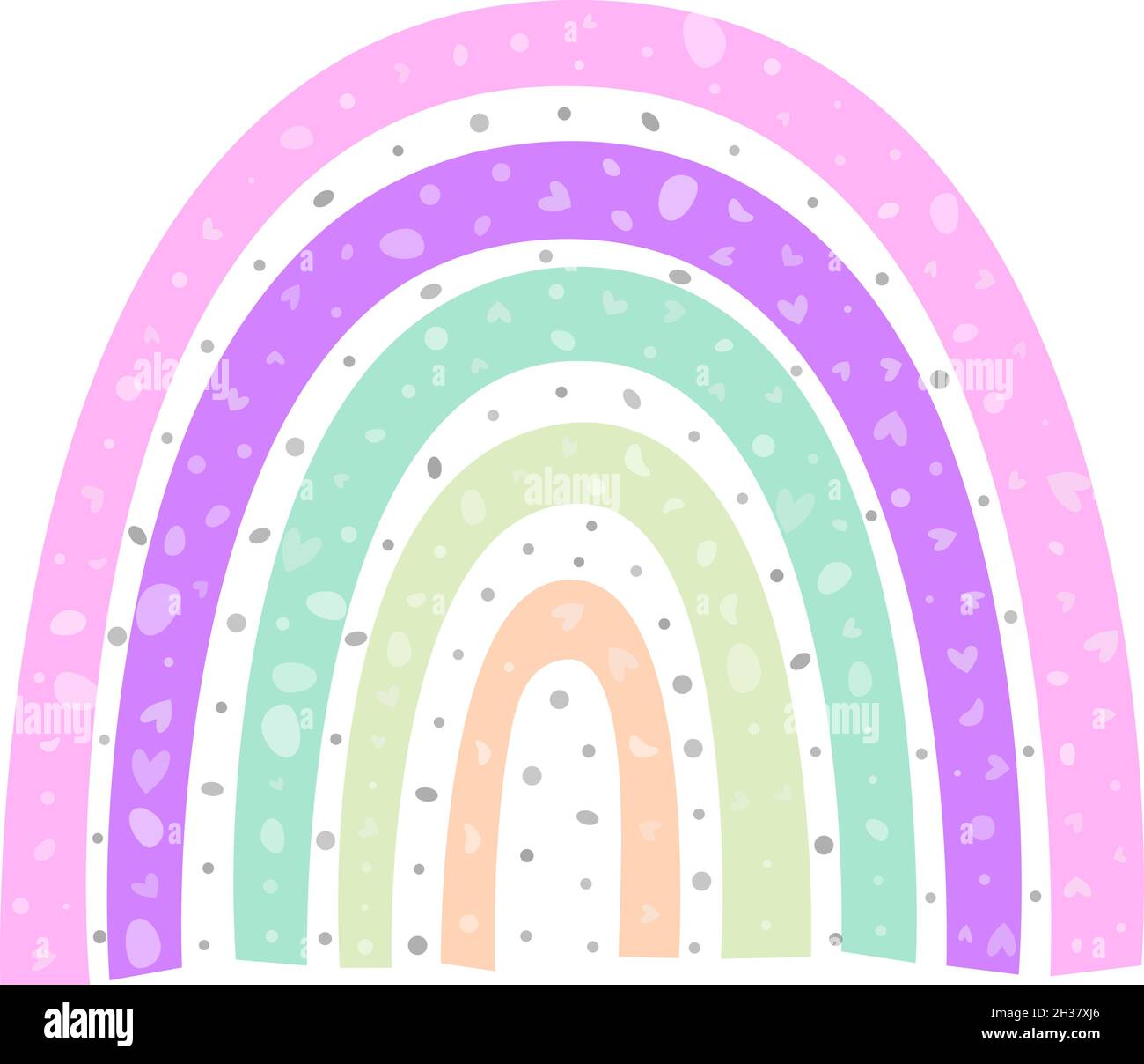 diseño moderno arco iris color pastel aislado sobre fondo blanco, ilustración vectorial Ilustración del Vector
