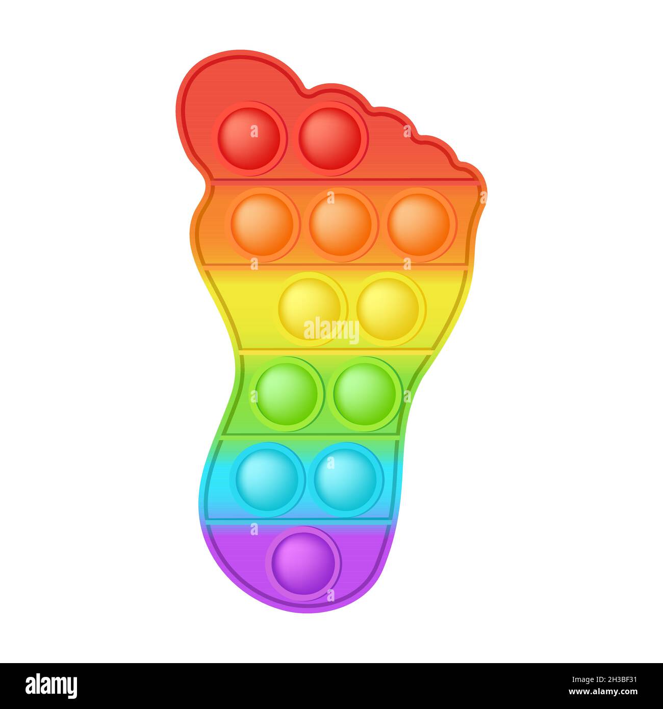 POPIT figura pie como un moderno juguete de silicona para los fidgets