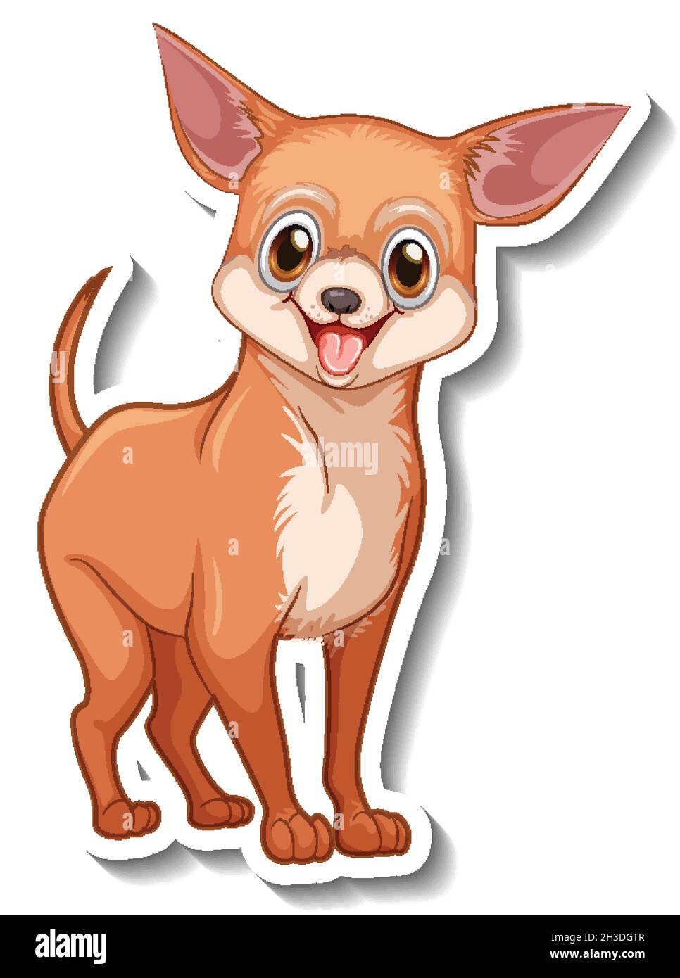Ilustración de la pegatina de dibujos animados del perro Chihuahua Imagen  Vector de stock - Alamy