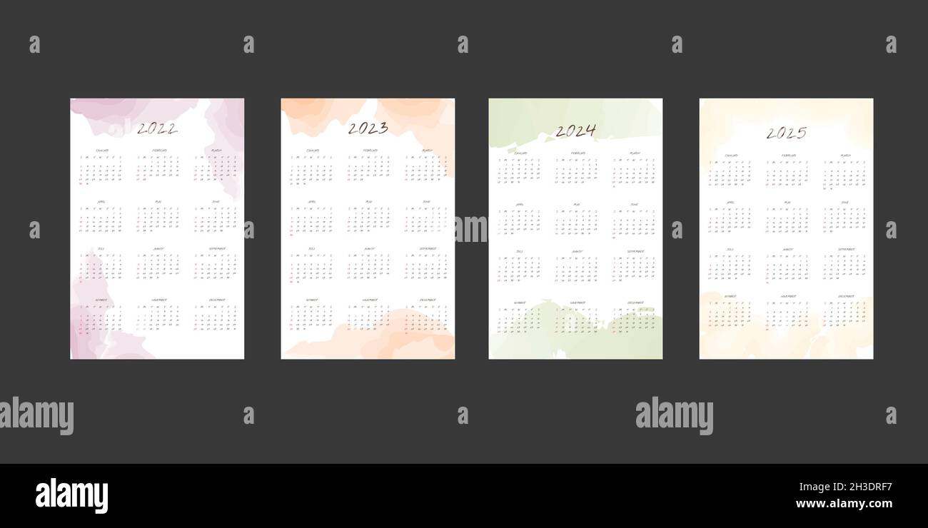 colección de 2022 2023 2025 2025 calendarios y planchadores mensuales