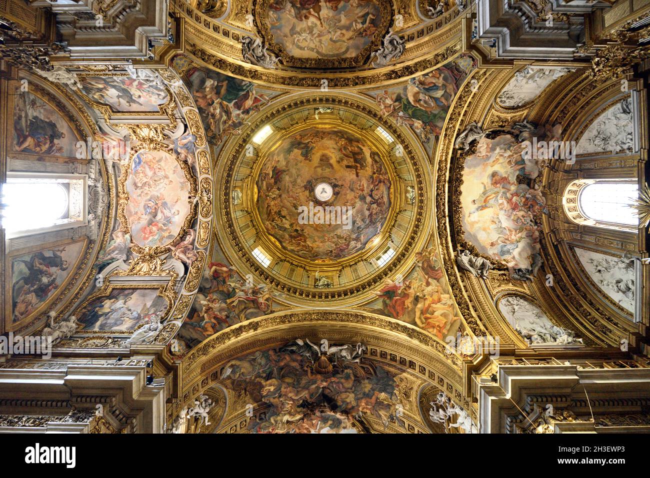 italia, roma, chiesa del gesù (iglesia de jesús) interior, cúpula Foto de stock