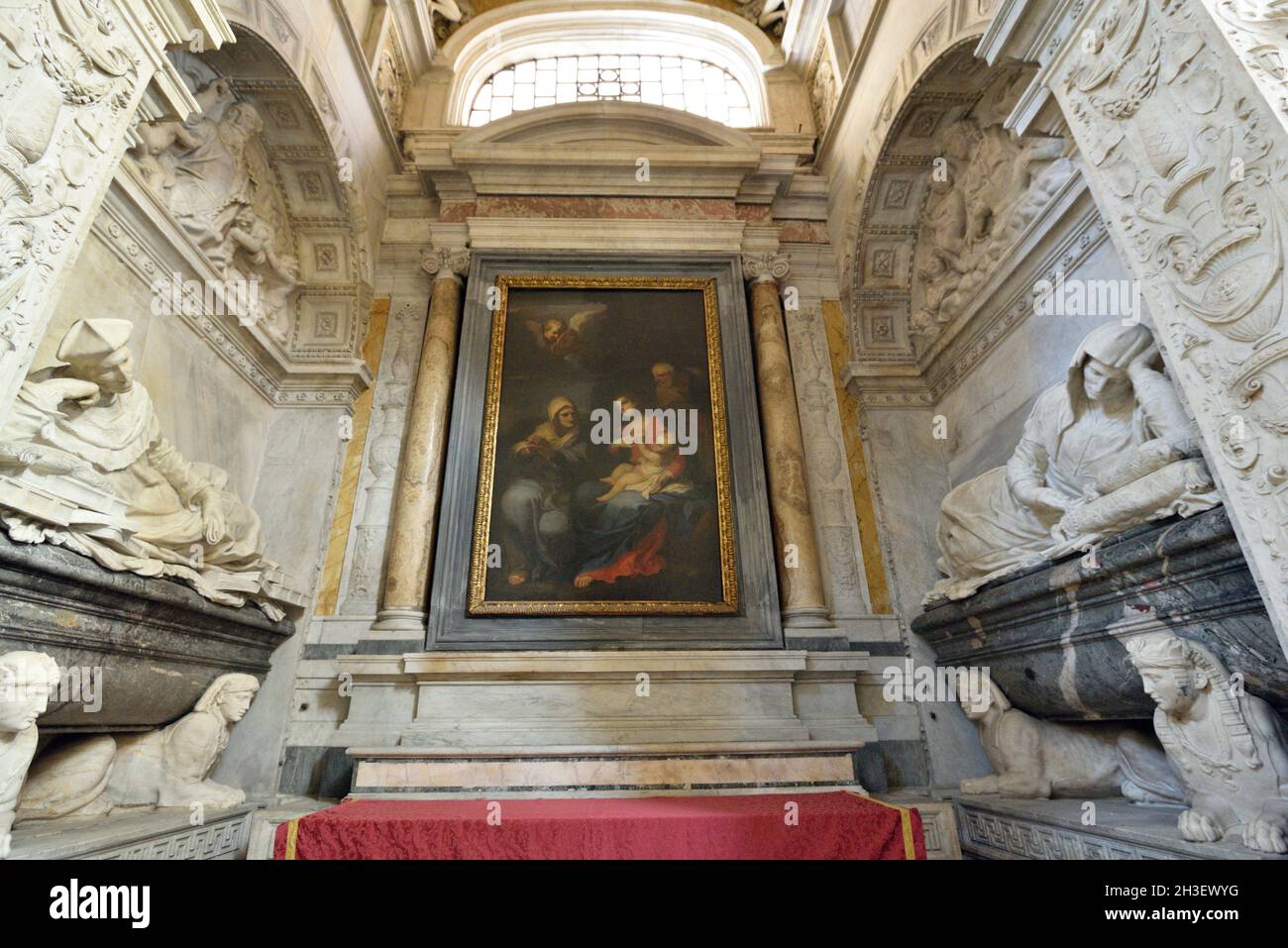 italia, roma, iglesia de santa maria della pace, cappella cesi Foto de stock