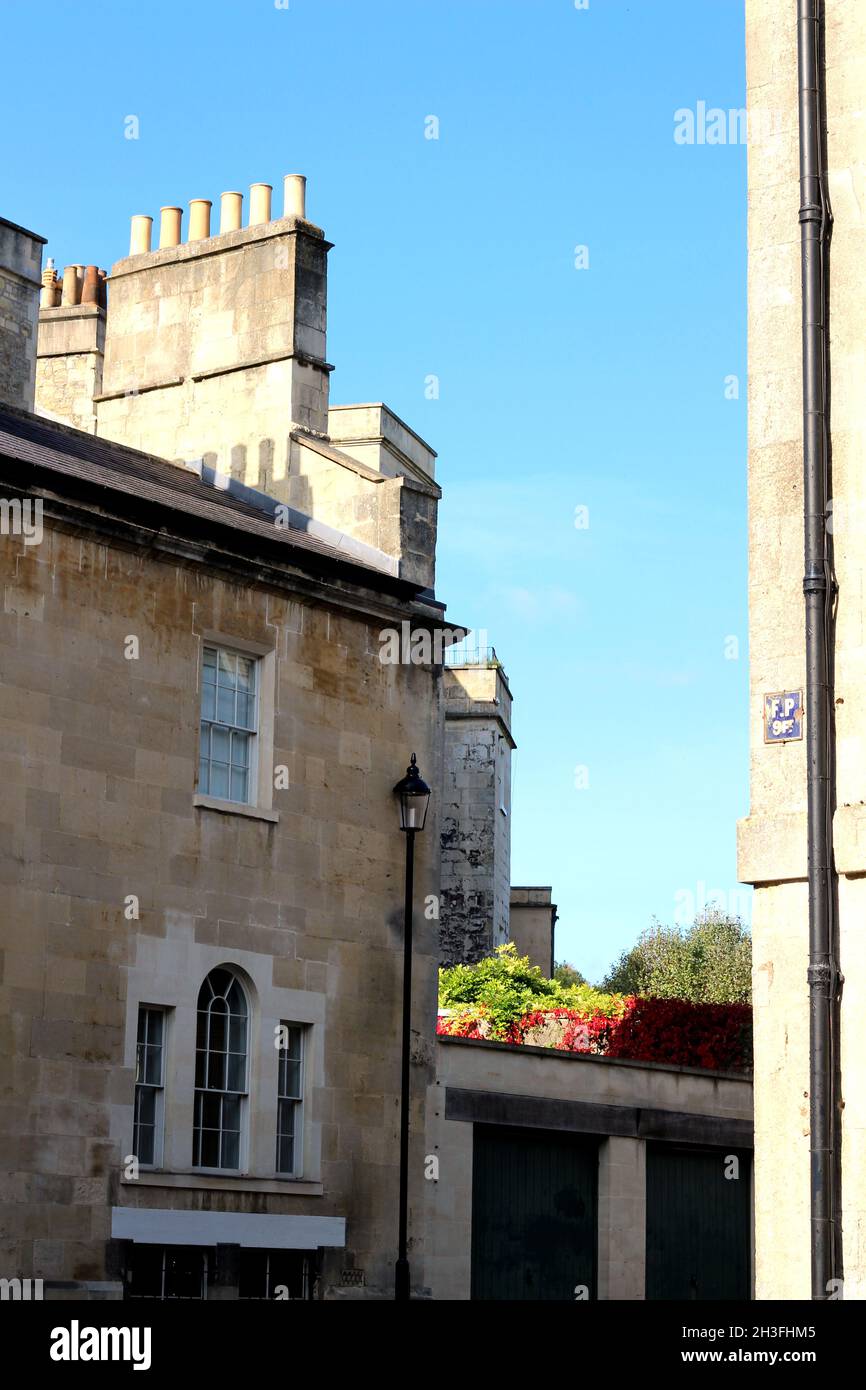 Arquitectura en Bath, la única ciudad de Gran Bretaña con estatus de Patrimonio Mundial Foto de stock