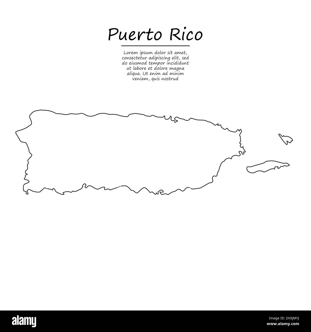 Puerto rico map Imágenes vectoriales de stock - Alamy