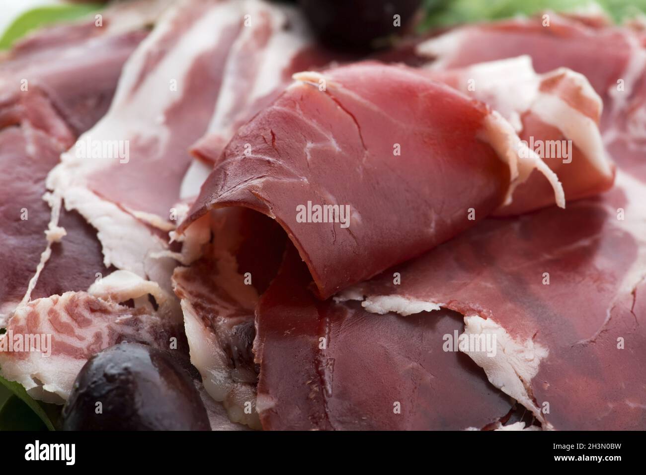 Jamón seco tradicional portuguesa, presunto portugues Fotografía de