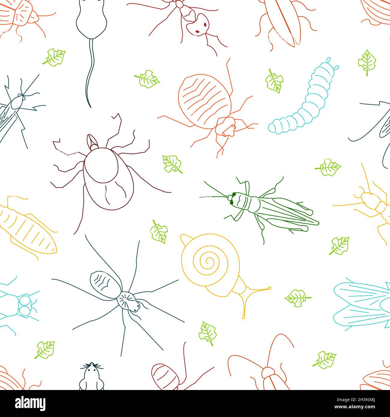 Insectos plagas, ilustración conceptual Foto de stock