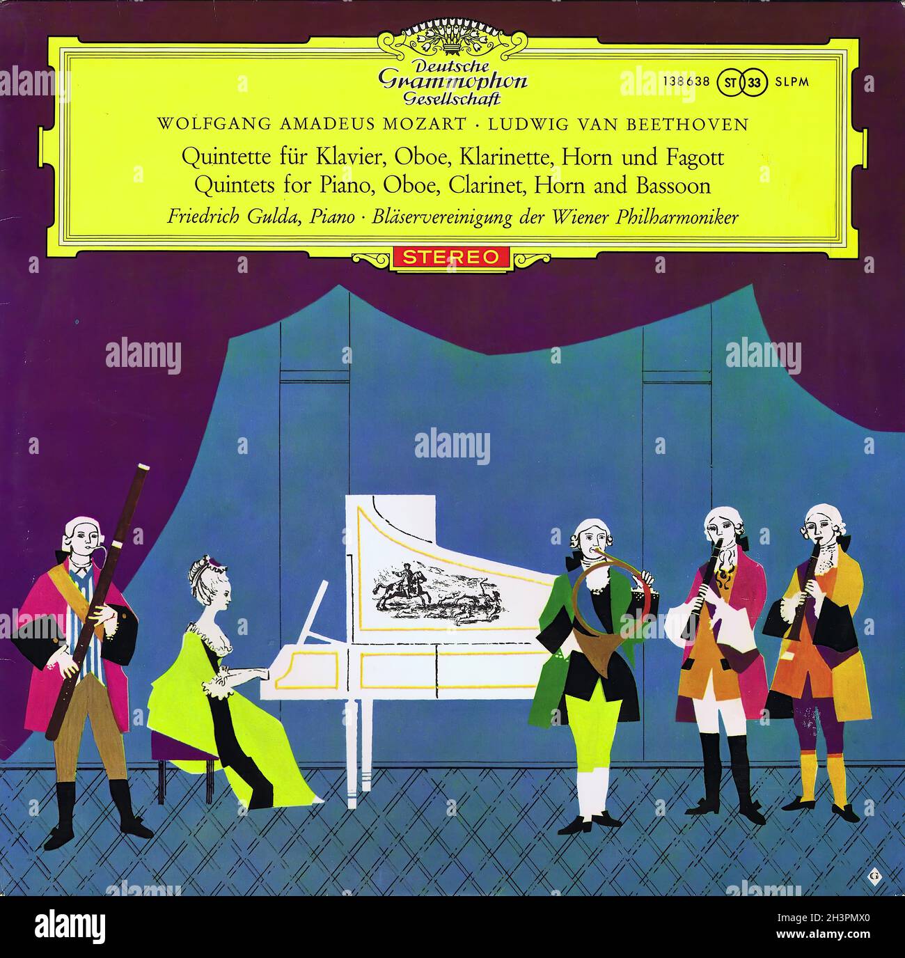 Mozart y Beethoven - Piano y Viento Quintetos - Gulda DGG Tulipanes - Música  Clásica Vinyl Record Vintage Fotografía de stock - Alamy