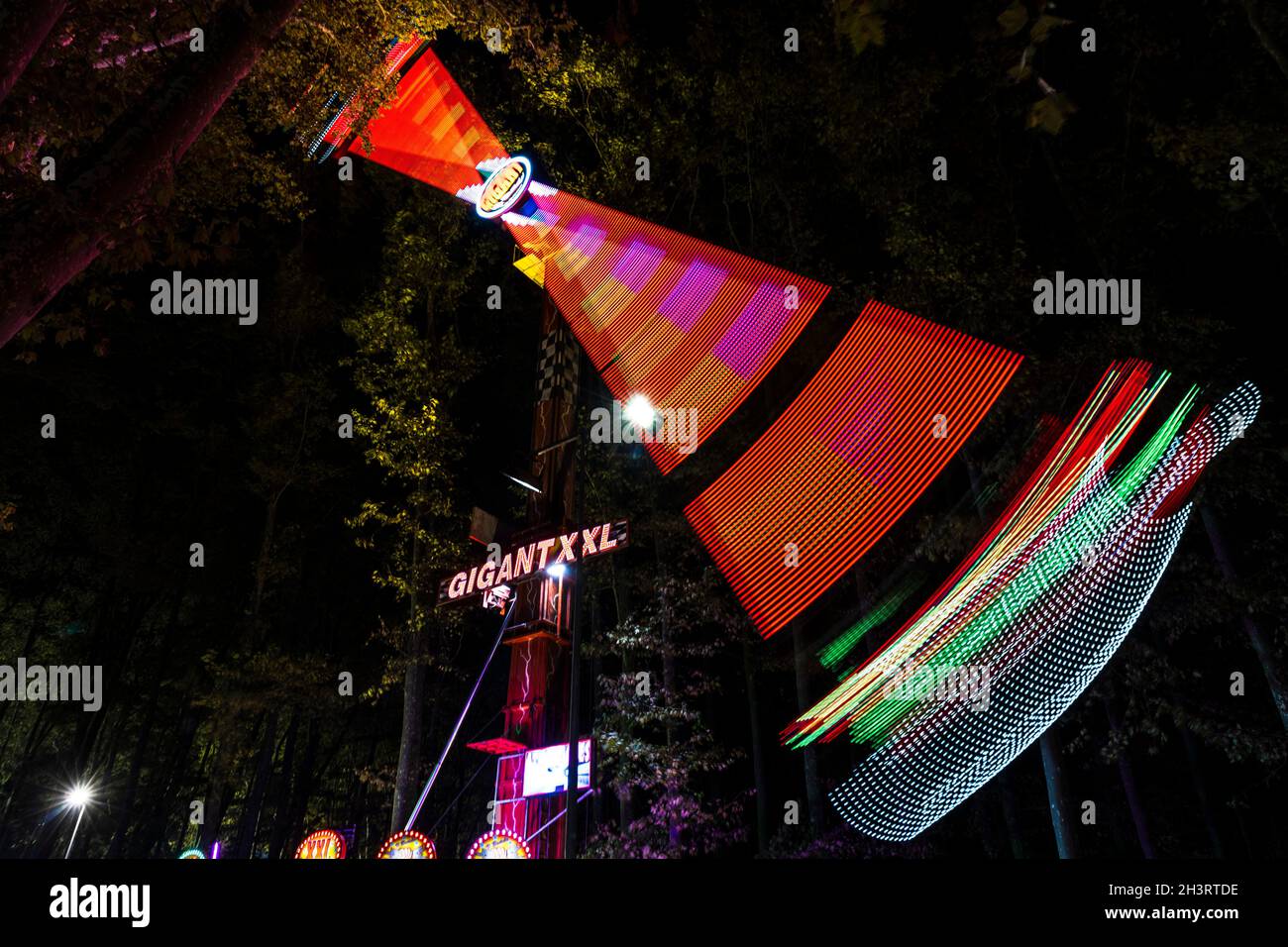 Paseo XXL gigante en una feria de Girona, España Fotografía de stock