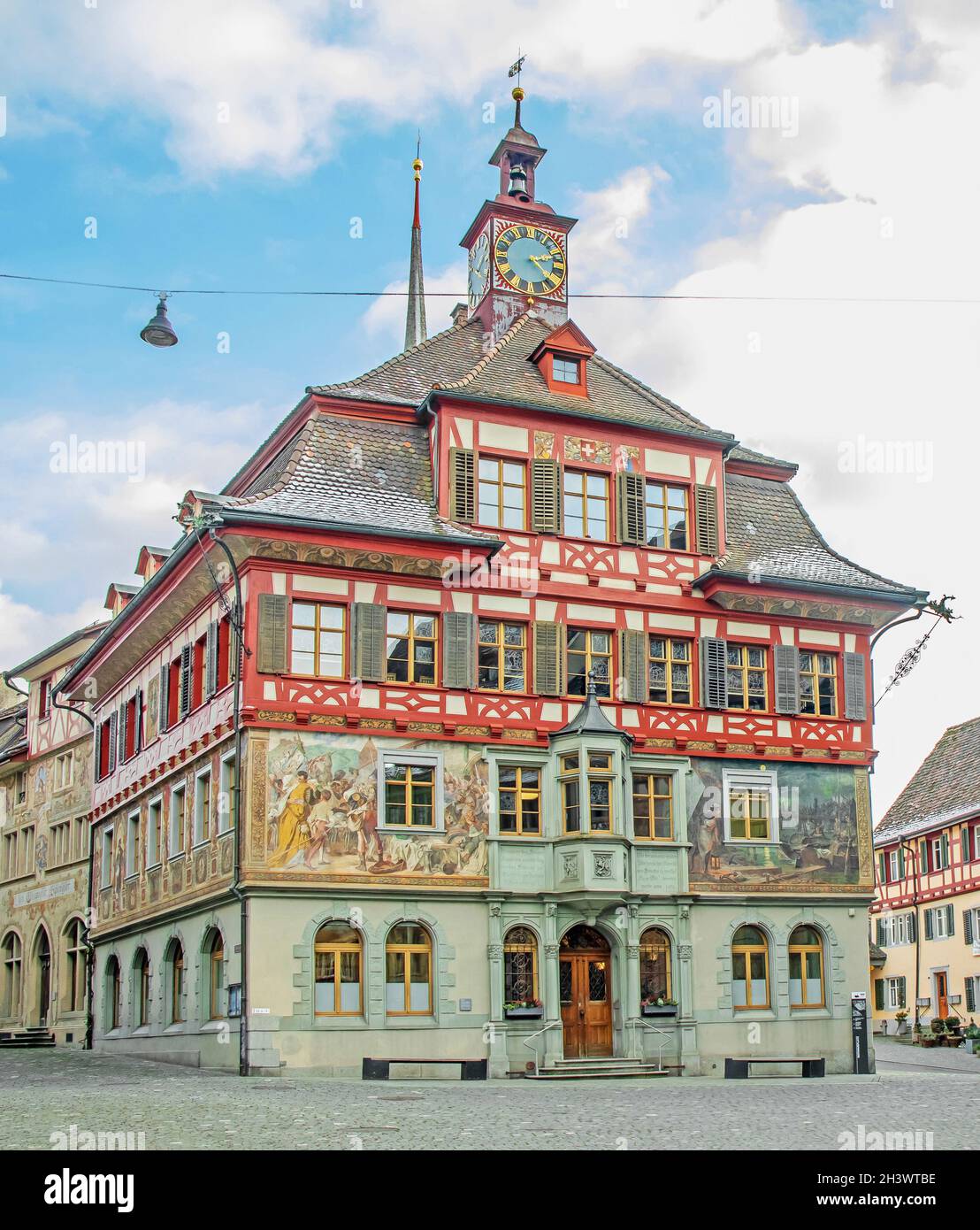 Ayuntamiento Stein am Rhein, Suiza Foto de stock