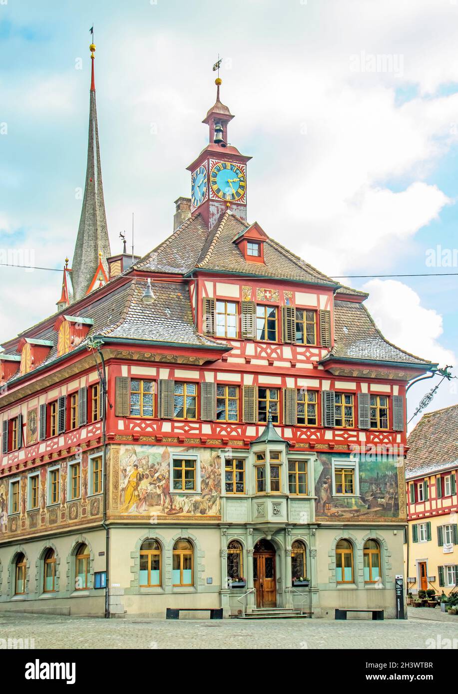 Ayuntamiento Stein am Rhein, Suiza Foto de stock