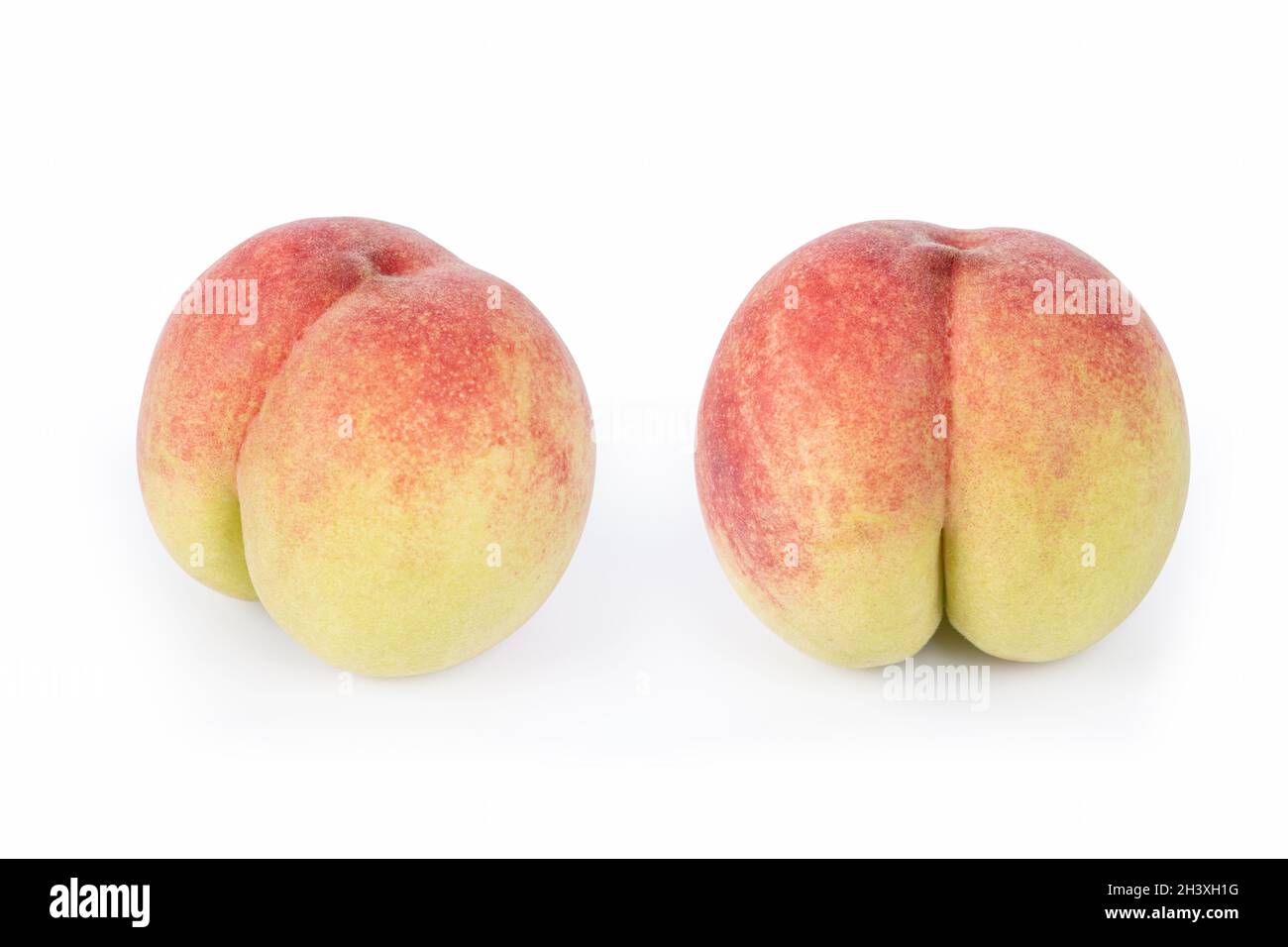 Peach aislado en blanco Foto de stock