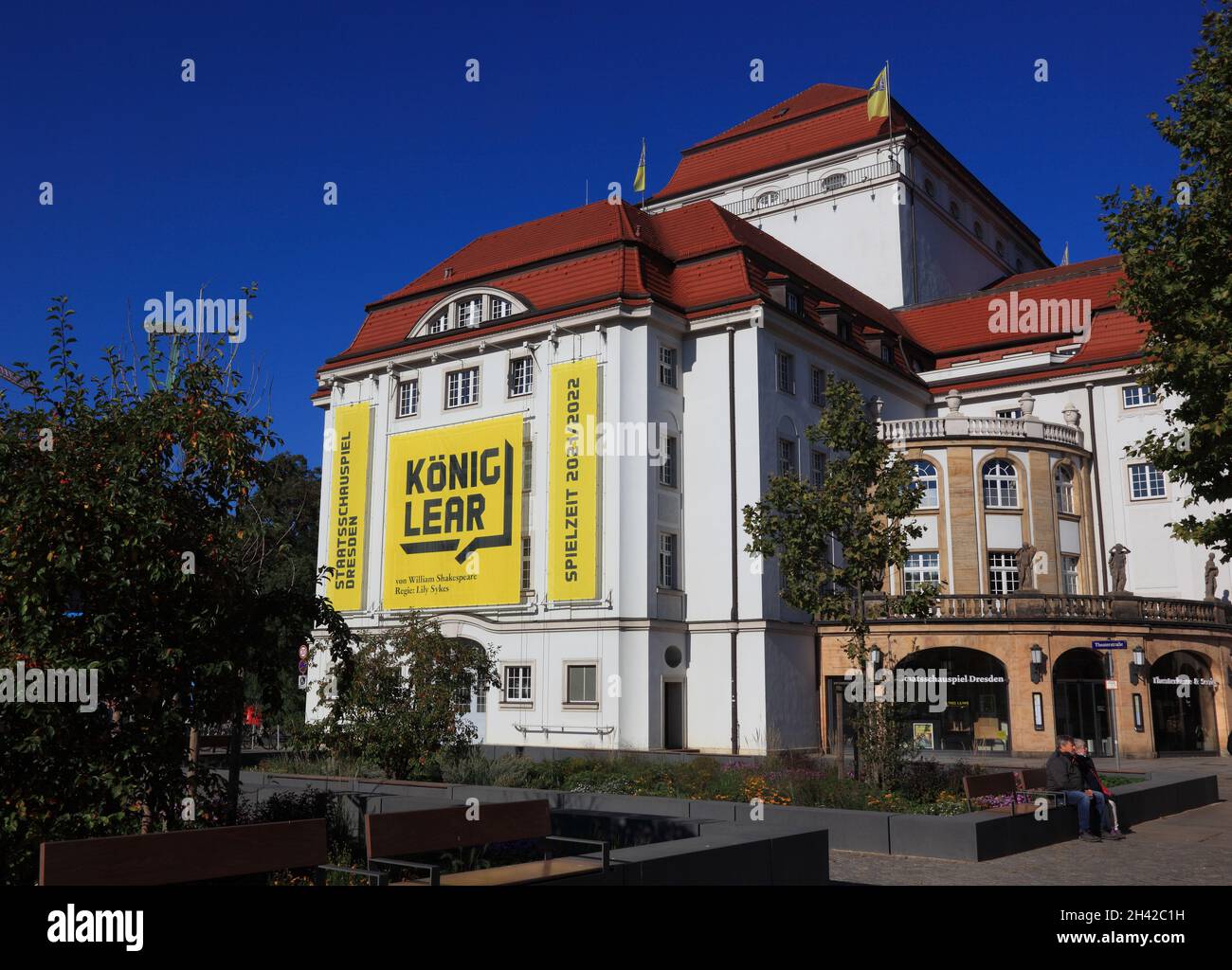 Staatsschauspiel Dresden, Schauspielhaus, Sachsen, Deutschland Foto de stock