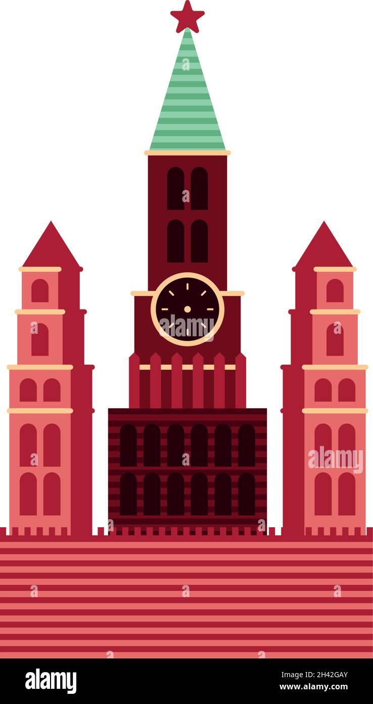 catedral de san basils, punto de referencia ruso Imagen Vector de stock