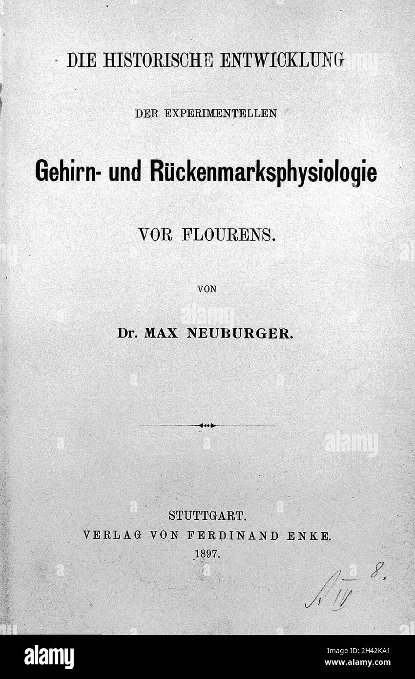 M. Neuburger ' Historische entwicklung...', 1897; página de título Foto de stock