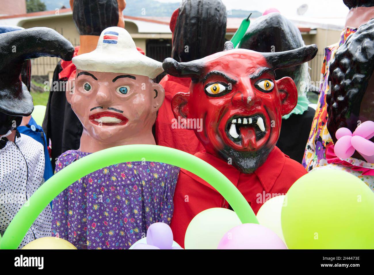 Escazu, San José, Costa Rica. 31st Oct, 2021. DÃ-a de la Mascarada, o Día  de la Máscara, es una celebración anual que combina la tradición española y  costarricense en un día festivo