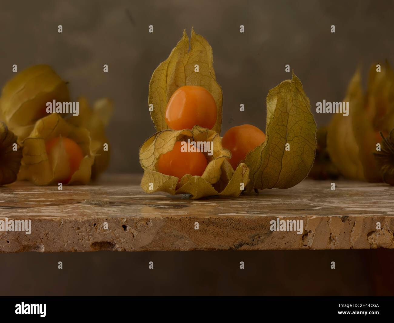 Alimentos todavía-vida Cape Gooseberry (Physalis peruviana) Foto de stock