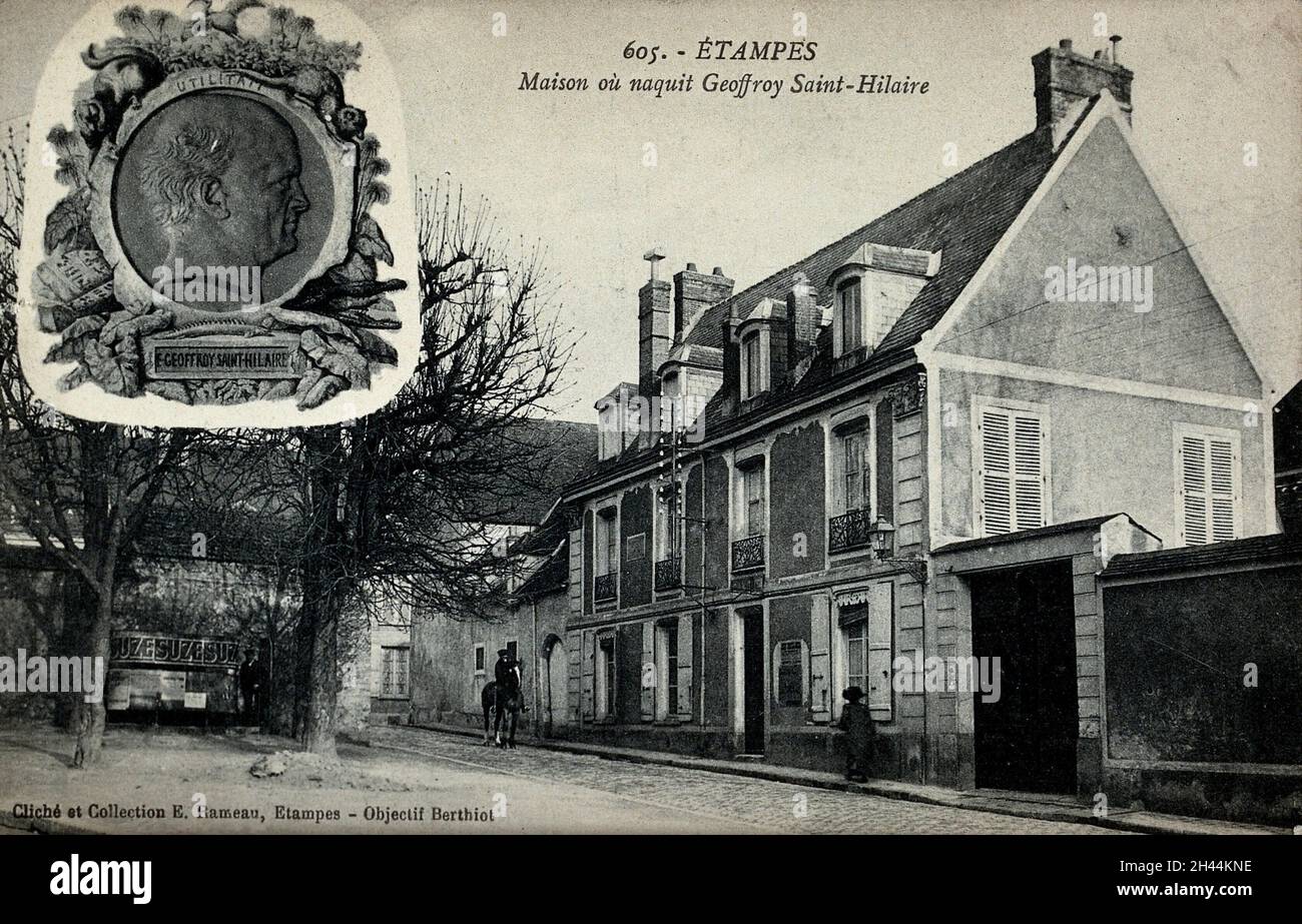 Etampes, Francia El lugar de nacimiento de Etienne Geoffroy Saint