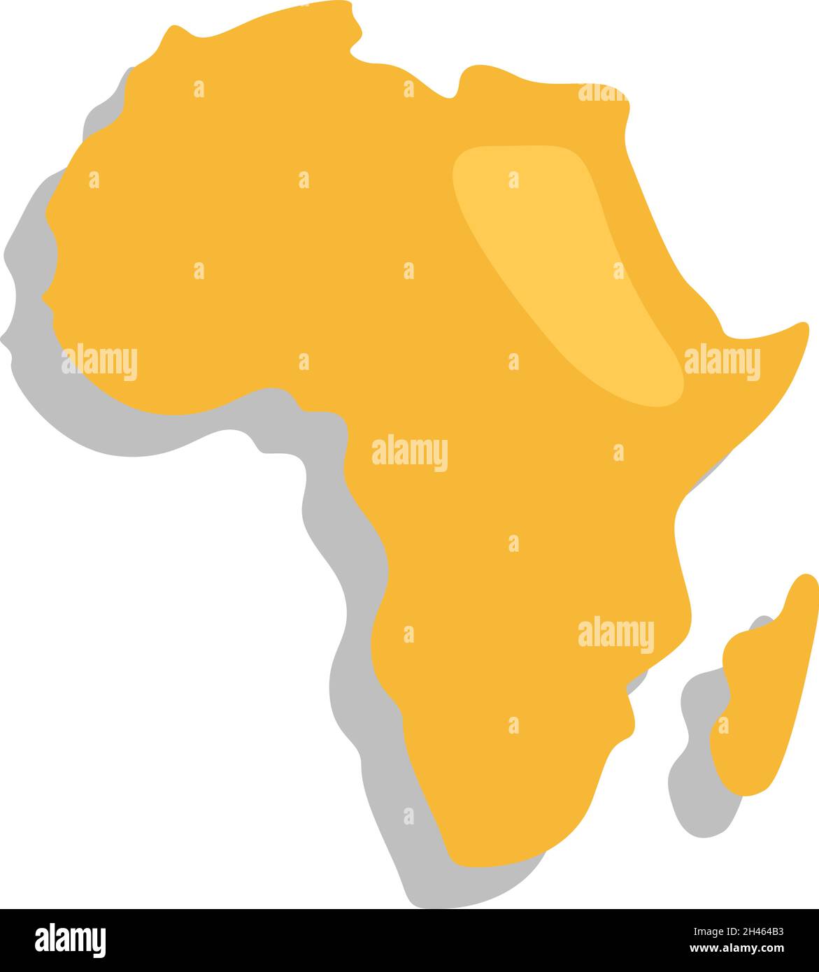 Mapa africano, ilustración, vector, sobre fondo blanco. Ilustración del Vector