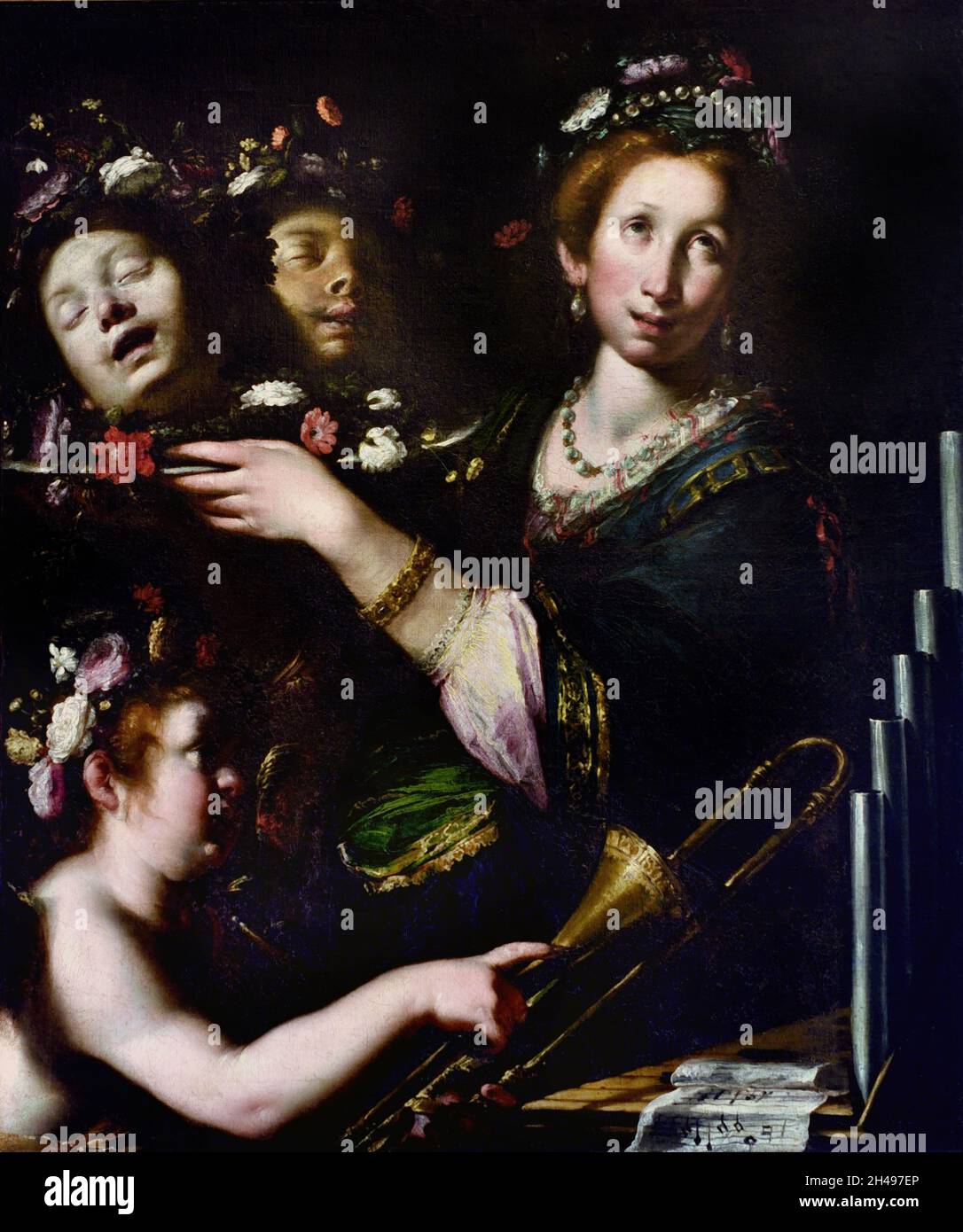 Santa Cecilia con le teste di Valeriano e Tiburzio Santa Cecilia con