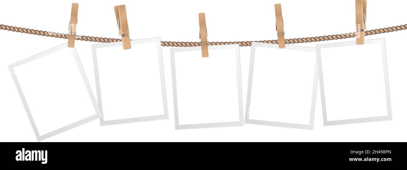 conjunto de 4 maquetas horizontales de marcos de madera colgadas en la pared.  base vacía para imagen o texto. representación 3d 6360827 Foto de stock en  Vecteezy