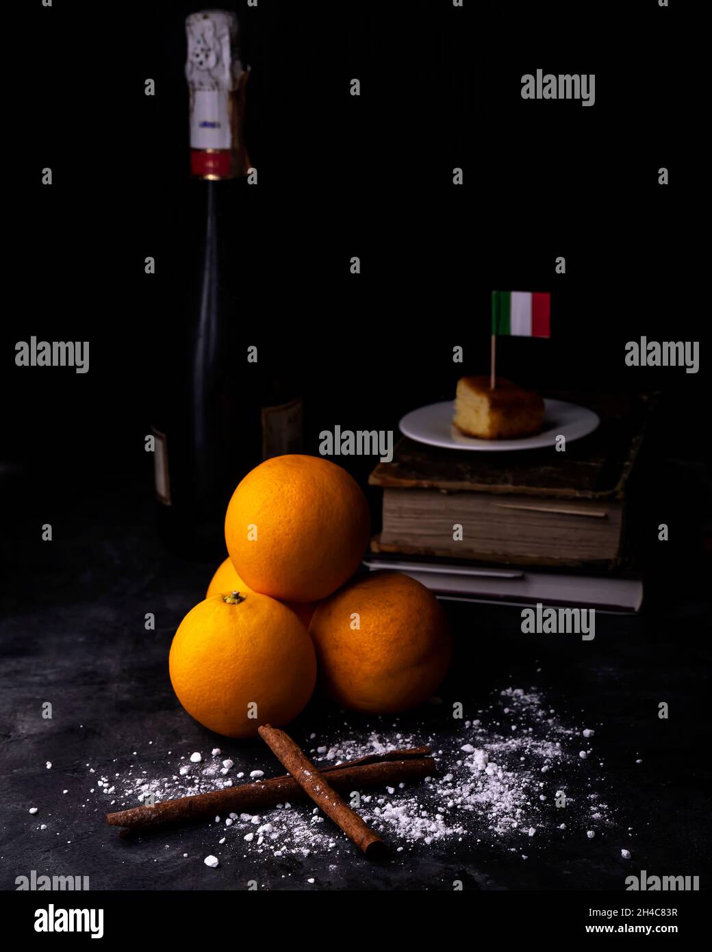 Palitos de canela con champagne fotografías e imágenes de alta